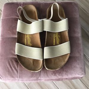 Papillio Birkenstock Gold Metallic Sandals